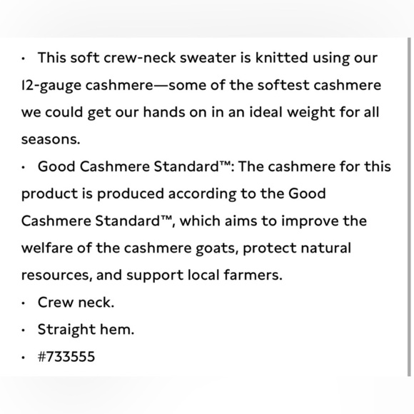 NWT Banana Republic Cashmere Crew Neck Navy Sweater. - Picture 2 of 6